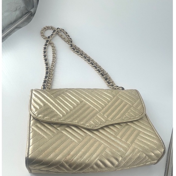 Handbags - Rebecca Minkoff Large Affair Gold Metallic Leather Shoulder Crossbody Bag